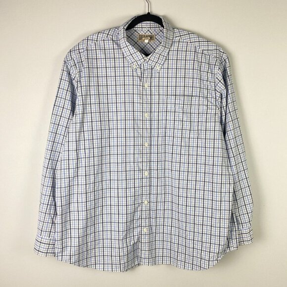 Duluth Trading Co Duluthflex KPI Shirt Mens 2XL Button Up Nylon Stretch Plaid - Picture 1 of 11